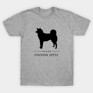 Finnish Spitz Black Silhouette T-Shirt